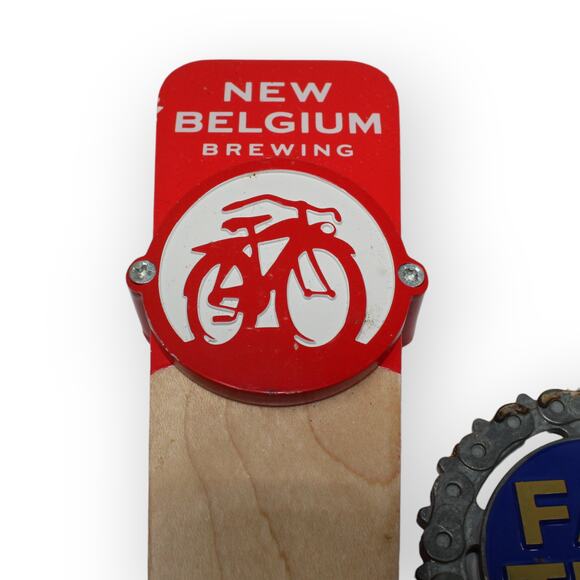 2 New Belgium Brewing Tap Handles FAT TIRE Ale & Citradelic Tangerine IPA - Picture 3 of 11